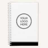 Modern Minimal Custom Logo Business Notebook ノートブック (正面)