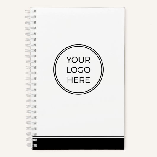 Modern Minimal Custom Logo Business Notebook ノートブック (正面)