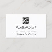 Modern Minimal Design Elegant Professional QR Code 名刺 (正面)