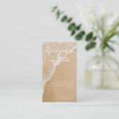 Modern Minimal Diaper Raffle Beach Baby Shower エンクロージャーカード (スタンド正面)