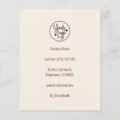 Modern Minimal Earth Tones Nails Salon Price List チラシ (裏面)