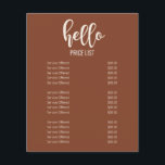 Modern Minimal Earth Tones Nails Salon Price List チラシ<br><div class="desc">Modern Minimal Earth Tones Nails Salon Price List Flyer</div>