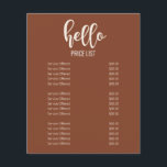 Modern Minimal Earth Tones Nails Salon Price List チラシ<br><div class="desc">Modern Minimal Earth Tones Nails Salon Price List Flyer</div>