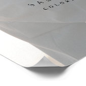 Modern Minimal Elegant Script Wedding Photo Sign ポスター (角)