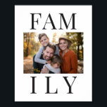 Modern minimal family typography ポスター<br><div class="desc">Modern minimal family typography. A fun graphic way to display your photography.</div>