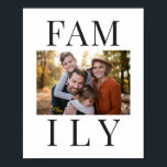 Modern minimal family typography ポスター<br><div class="desc">Modern minimal family typography. A fun graphic way to display your photography.</div>