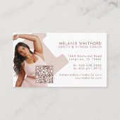 Modern Minimal Fitness Health Wellness Photo QR 名刺 (裏面)