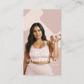 Modern Minimal Fitness Health Wellness Photo QR 名刺 (正面)