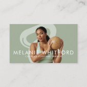 Modern Minimal Fitness Personal Trainer Photo QR 名刺 (正面)