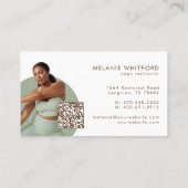 Modern Minimal Fitness Personal Trainer Photo QR 名刺 (裏面)