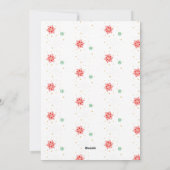 Modern Minimal Four Photo Collage Christmas シーズンカード (裏面)