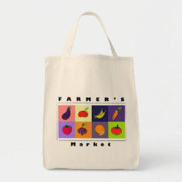 Modern Minimal Fruits & Veggies – Farmer’s Market トートバッグ