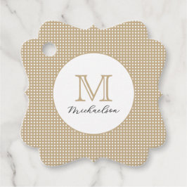 Modern Minimal Gold Monogram フェイバータグ