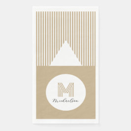 Modern Minimal Gold Stripes Monogram