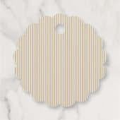 Modern Minimal Gold Stripes Monogram フェイバータグ (裏面)