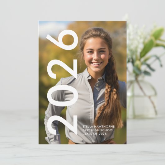 Modern Minimal Graduation 案内状 (スタンド正面)