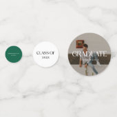 Modern Minimal Green Photo Graduation Party コンフェッティ (正面)