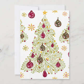 Modern minimal hand drawn Christmas New year card シーズンカード