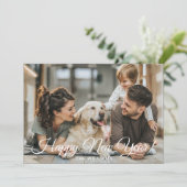 Modern Minimal Happy New Year Photo シーズンカード (スタンド正面)