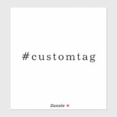 Modern Minimal Hashtag Design シール (シート)