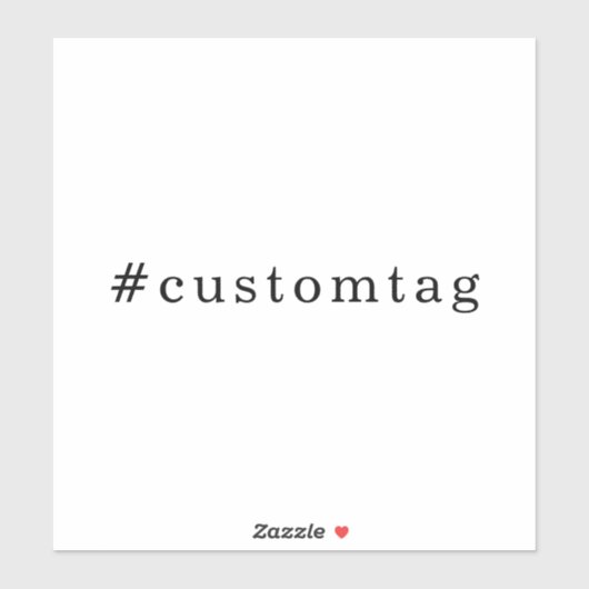 Modern Minimal Hashtag Design シール (シート)