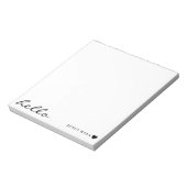 Modern Minimal Heart Clean White Design ノートパッド (回転)
