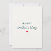 Modern Minimal Heart Custom Photo Father's Day カード (正面)