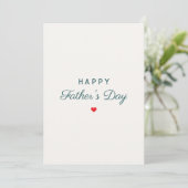 Modern Minimal Heart Custom Photo Father's Day カード (スタンド正面)