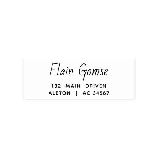 Modern Minimal | Informal Script Return Address セルフインキングスタンプ (デザイン)