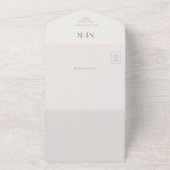 Modern Minimal Intimate Wedding オールインワン招待状 (外側)