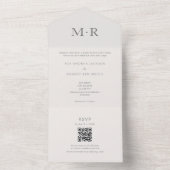 Modern Minimal Intimate Wedding オールインワン招待状 (内側)