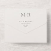 Modern Minimal Intimate Wedding オールインワン招待状 (裏面)