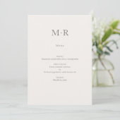 Modern Minimal Intimate Wedding メニュー (スタンド正面)