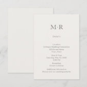 Modern Minimal Intimate Wedding Details Card エンクロージャーカード (正面/裏面)
