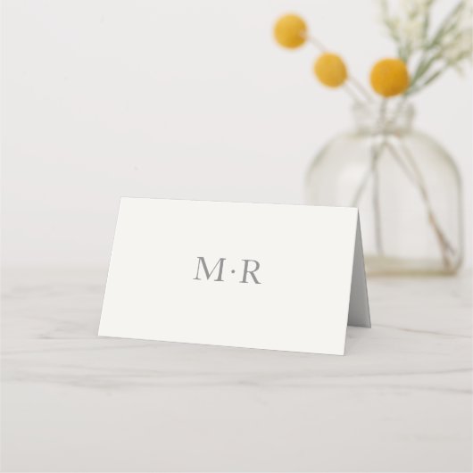 Modern Minimal Intimate Wedding Table Number プレイスカード (裏面)