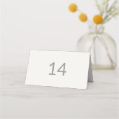 Modern Minimal Intimate Wedding Table Number プレイスカード (正面)