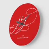 Modern Minimal Joy Christmas ラージ壁時計 (傾斜)