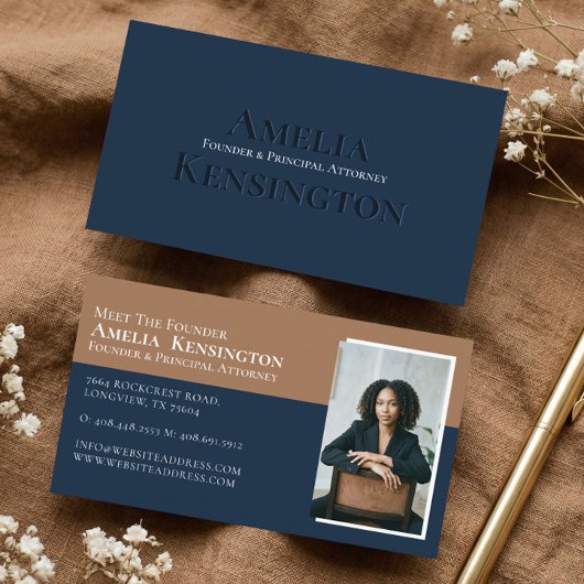 Modern Minimal Lawyer Law Firm Attorney Photo  名刺