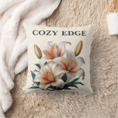 Modern Minimal Lily Botanical Decorative クッション (ブランケット)