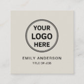 Modern Minimal Logo QR スクエア名刺 (正面)