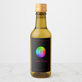 Modern Minimal Logo Text Business Promo QR label ワインラベル