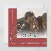 Modern Minimal Love | 写真 バレンタインデー ホリデー シーズンカード (正面)