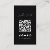 Modern Minimal Luxury Social Influencer QR Code 名刺 (裏面)