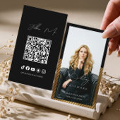 Modern Minimal Luxury Social Influencer QR Code 名刺