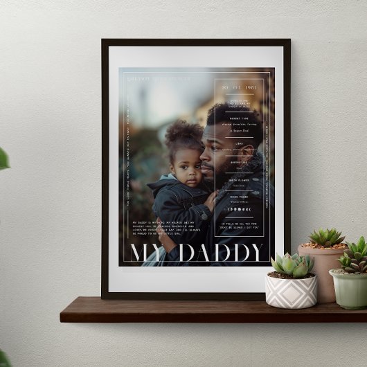 Modern Minimal Magazine Cover | My Daddy ポスター