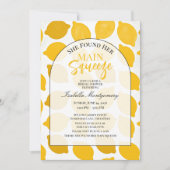 Modern Minimal Main Squeeze Bridal Shower 招待状 (正面)