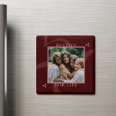 Modern Minimal Maroon Chic Typography Galentine's マグネット