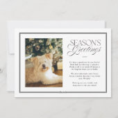 Modern Minimal Merry Bright Love Light Photo シーズンカード (裏面)