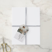 Modern Minimal Merry Christmas Family Photo ギフトタグ (より糸付き)