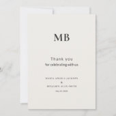 Modern Minimal Micro Wedding サンキューカード (正面)